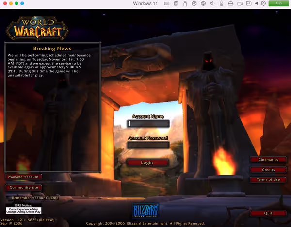 WoW 1.12 Apple silicon