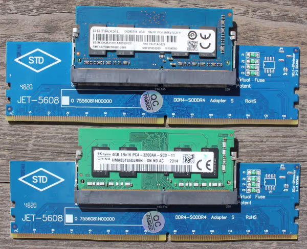 SO-DIMM to DDR4 adapter