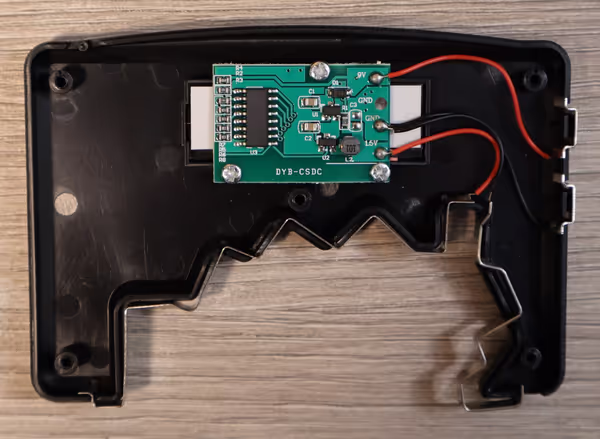 PCB of the battery tester is quite simple