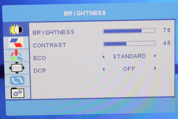 Monitor settings