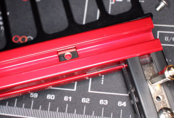 Square nut goes into the slot making mounting L-brackets in desired spots easy