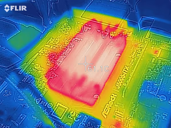Thermal image of CPU under load