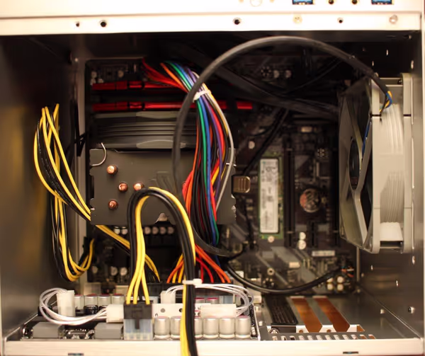 Airflow is limited but the CPU cooler should help directing hot air to the exhaust