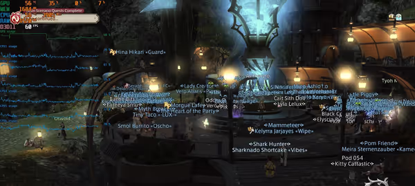 CPU usage in Gridania with 60 FPS limit