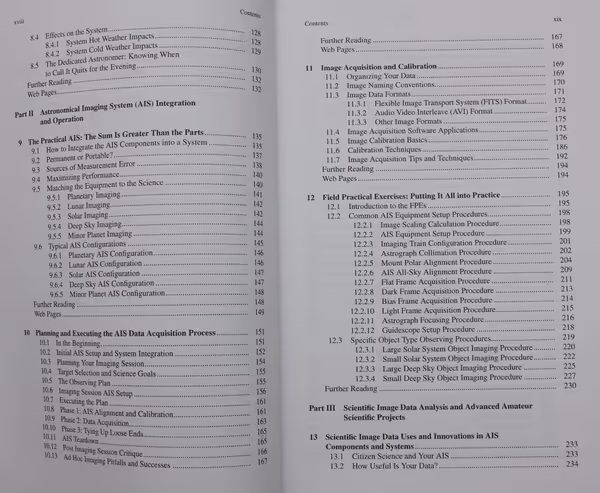 Scientific Astrophotography - Table of Contents