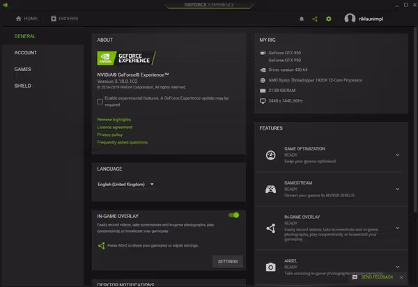 Two GTX 950 in GeForce Experience
