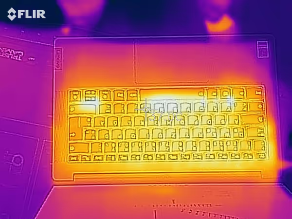 FLIR image of IdeaPad 4G 14Q8C05 keyboard