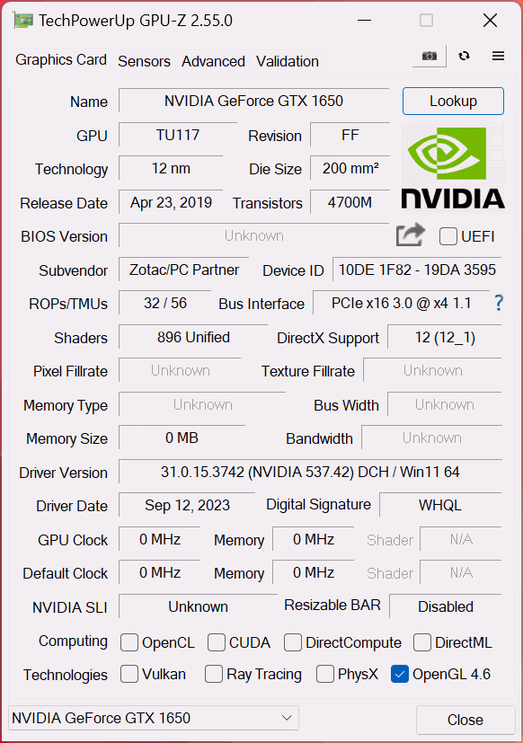 By default, Nvidia GPU will be detected but in an unusable state