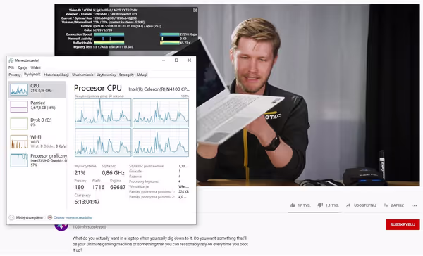 BMAX11 with N4100 can handle video playback via the dock but barely
