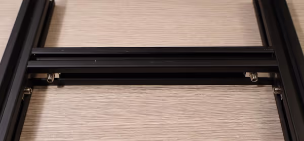 One side of the 90 degrees brackets can slide through the V-slot profile