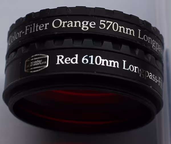 Baader color filters don't use Wratten numbers but specify cut-on wavelength