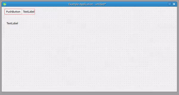 I put a horizontal layout on the button and path label