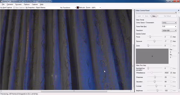 MS Lifecam in SharpCap