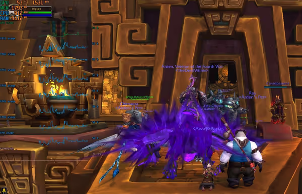 WoW running with CPU at 912MHz