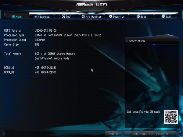 ASRock J5005-ITX UEFI BIOS