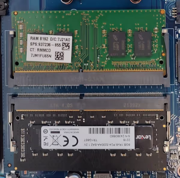 Lexar sticker clearly states 1Rx8 while some OEM or soldered RAM may not have that marked clearly