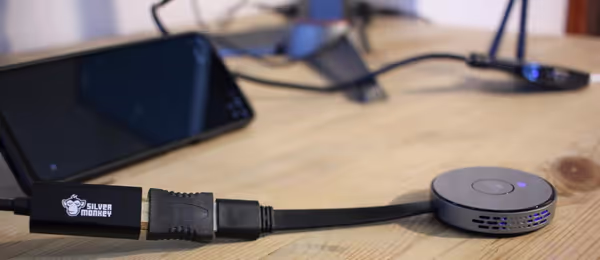 Motorola is fine with wireless HDMI assuming you have the right cables