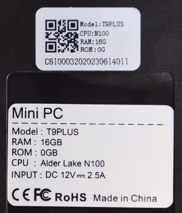 Device product label