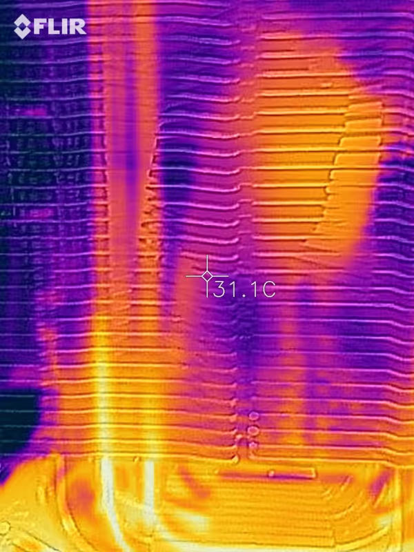 Heatpipes doing their job