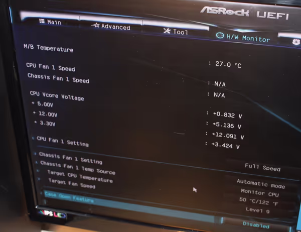 Akyga PSU providing all the voltages needed by the PC
