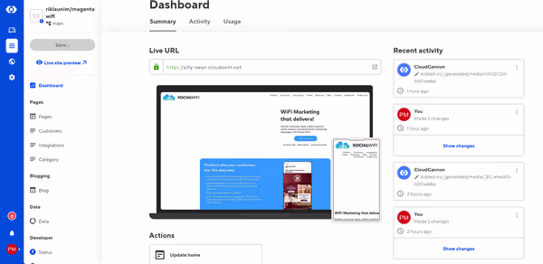 Project dashboard