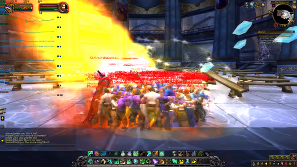 Karazan mass combat test to simulate raid encounter performance