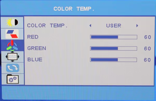 Monitor settings