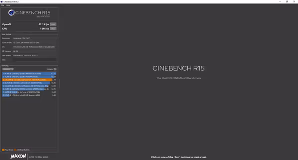 Cinebench R15 - two CPUs