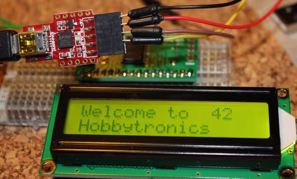 RX and TX labels on USB UART adapter