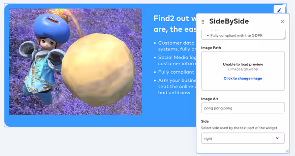 Side switched to right
