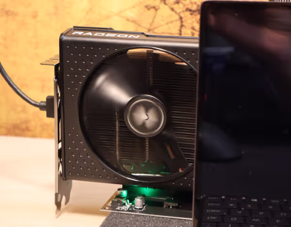 For best performance you should use an external display connected directly to eGPU