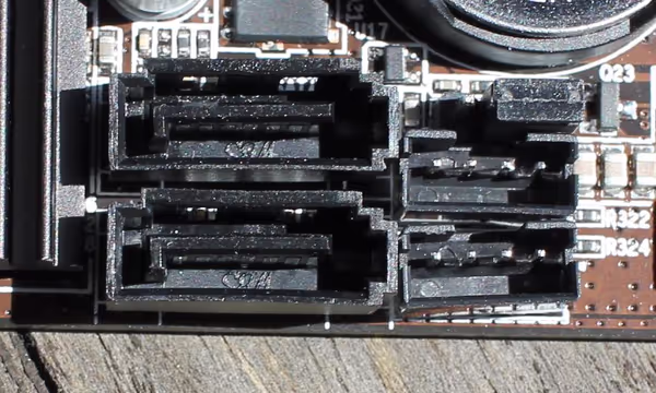 SATA and SATA power connectors