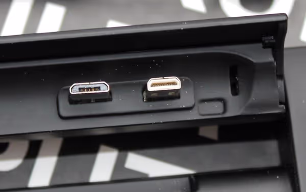 Micro B USB and Micro HDMI ports