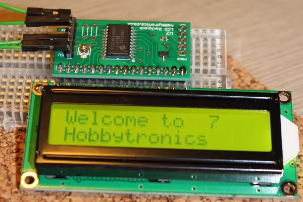 Adapter connected via breadboard