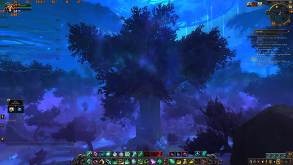 Looking at a tree at Tirna Vaal in Ardenweald