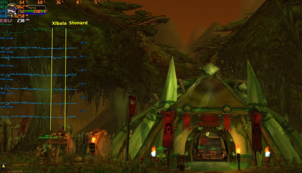 Xibala cave due to semi-transparency effects puts higher GPU load than Stonard