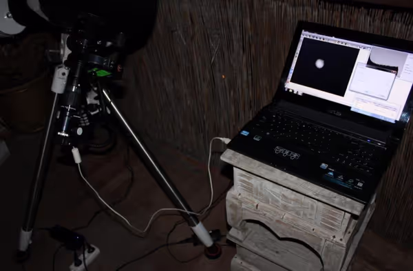 Planetary setup in action - C11, filter wheel, telextender, atmospheric dispersion corrector