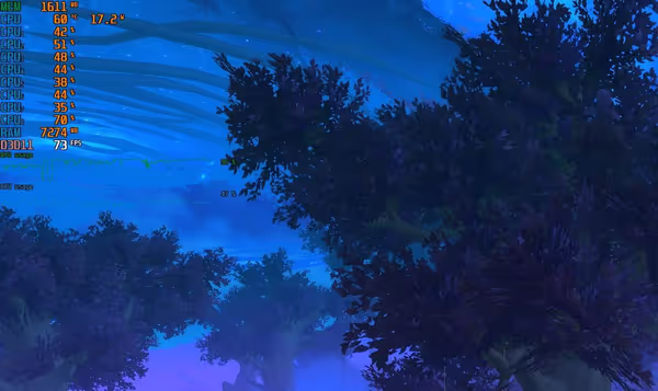 Ardenweald has a lot of draw calls and generates multi-core load