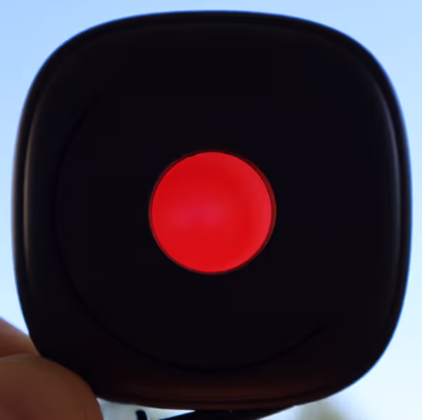 Red filter helps limit reflections from other sources