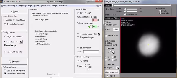Preparing AS2 for stacking