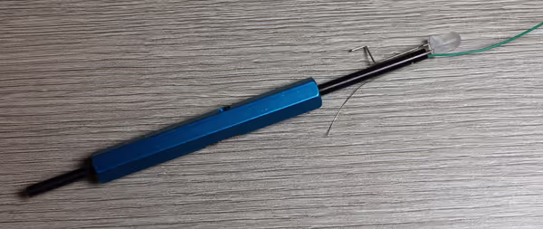 LED pin ready to wrap around