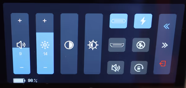 Uperfect X lapdock menu