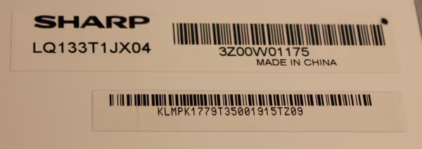 Sharp LQ133T1JX04 display