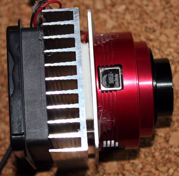 Cooling unit mounted to camera