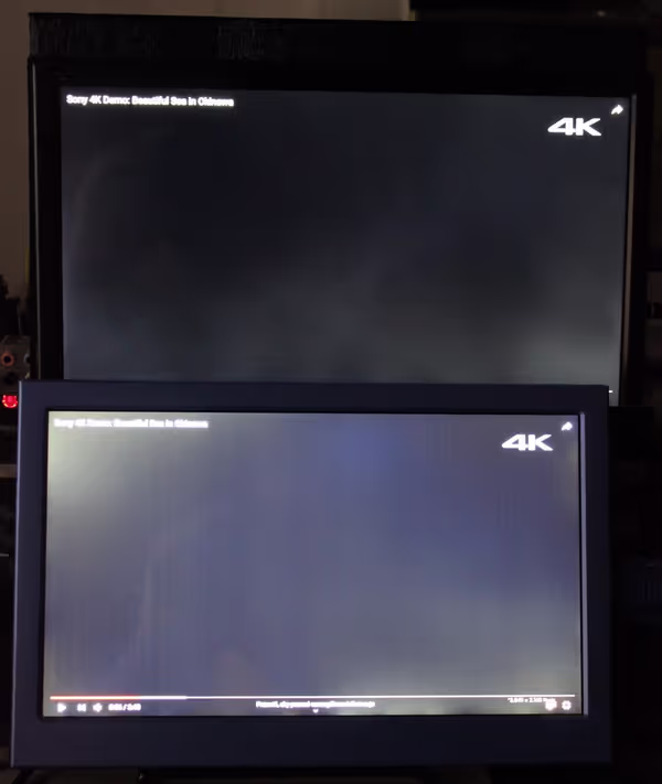Backlight bleed on the cheaper panel