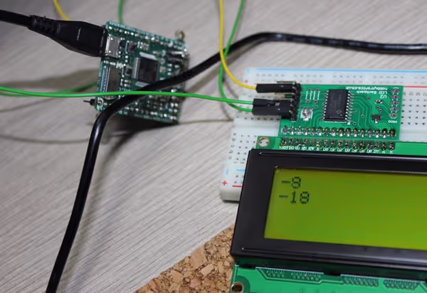 PyBoard with UART controlled LCD display