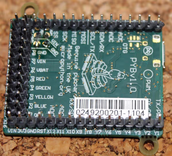 PyBoard from the bottom